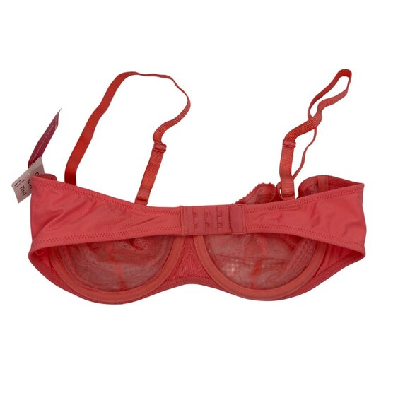 Passionata Cheeky 4051 Underwired Balconette No Padding Sheer Bra Coral 36D NWT - Picture 2 of 3